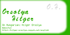 orsolya hilger business card